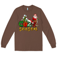 Chestnut cozy season with santa christmas tree cactus and gift Long Sleeve Tee - AdoDesignShop