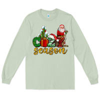 Matcha cozy season with santa christmas tree cactus and gift Long Sleeve Tee - AdoDesignShop