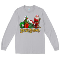 Moon Dust cozy season with santa christmas tree cactus and gift Long Sleeve Tee - AdoDesignShop