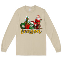 Mushroom cozy season with santa christmas tree cactus and gift Long Sleeve Tee - AdoDesignShop