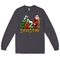 Smoke cozy season with santa christmas tree cactus and gift Long Sleeve Tee - AdoDesignShop