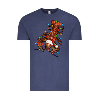 Vintage Denim Christmas crawfish Vintage Tee - FaDigitalArtStudio