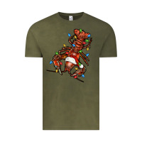 Vintage Olive Christmas crawfish Vintage Tee - FaDigitalArtStudio