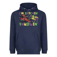 Navy i'm catchin' if you're throwin' Heavyweight Hoodie - MaliasSmallBusiness