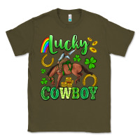Army Green lucky cowboy Classic Tee - Artiststas