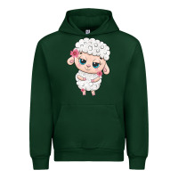 Forest Green cute sheep Urban Hoodie - texasbilliewilder