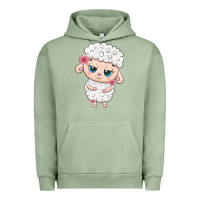 Pigment Oil Green cute sheep Urban Hoodie - texasbilliewilder