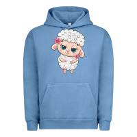 Pigment Pebble Blue cute sheep Urban Hoodie - texasbilliewilder