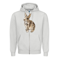 Dove Grey Rabbit Zipper Hoodie - LillyAllenDesigns