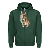 Sports Green Rabbit Zipper Hoodie - LillyAllenDesigns