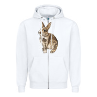 White Rabbit Zipper Hoodie - LillyAllenDesigns
