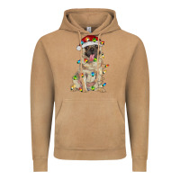 Vintage Camel pug with christmas lights Vintage Hoodie - RanaPortraitStore