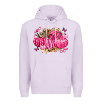 Lilac breast cancer awareness pink pumpkins Premium Hoodie - LillyAllenDesigns