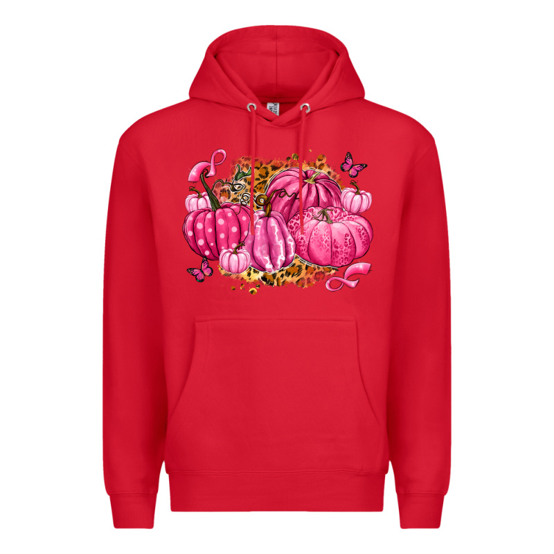 Breast Cancer Awareness Pink Pumpkins Premium Hoodie by LillyAllenDesigns | Teevron