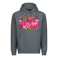 Rock breast cancer awareness pink pumpkins Premium Hoodie - LillyAllenDesigns