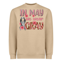 Mushroom In May We Wear Gray Heavyweight Sweatshirt - texasbilliewilder