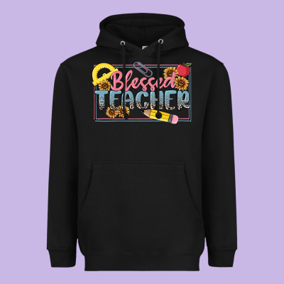 Blessed Teacher Heavyweight Hoodie Designed By Maliassmallbusiness