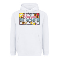 White blessed teacher Heavyweight Hoodie - MaliasSmallBusiness