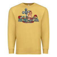 Antique Gold she will not fail psalm christian cross pray Premium Sweatshirt - NancyCooperArtShop