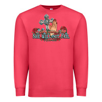 Cardinal she will not fail psalm christian cross pray Premium Sweatshirt - NancyCooperArtShop