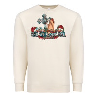 Sandshell she will not fail psalm christian cross pray Premium Sweatshirt - NancyCooperArtShop