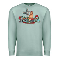 Seafoam she will not fail psalm christian cross pray Premium Sweatshirt - NancyCooperArtShop