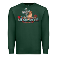 Sports Green she will not fail psalm christian cross pray Premium Sweatshirt - NancyCooperArtShop