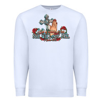White she will not fail psalm christian cross pray Premium Sweatshirt - NancyCooperArtShop