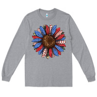 Heather Grey usa flag camouflage sunflower Long Sleeve Tee - JahusDesignShop