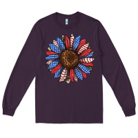 Plum usa flag camouflage sunflower Long Sleeve Tee - JahusDesignShop