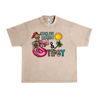 French Oak Tan Tipsy Urban Heavy Tee - CowhideDigitalArt