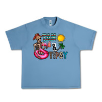 Pebble Blue Tan Tipsy Urban Heavy Tee - CowhideDigitalArt