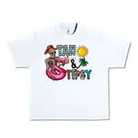 White Tan Tipsy Urban Heavy Tee - CowhideDigitalArt
