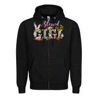 Black blessed gigi easter Zipper Hoodie - BarkalooDesign