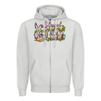 Dove Grey blessed gigi easter Zipper Hoodie - BarkalooDesign