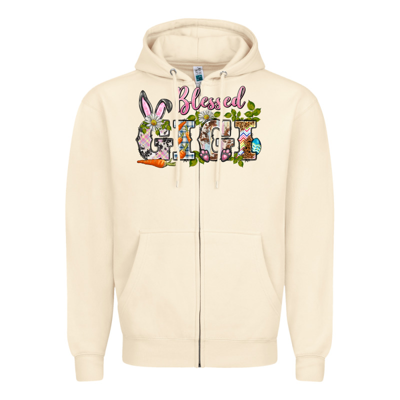 Blessed Gigi Easter Zipper Hoodie by BarkalooDesign | Teevron
