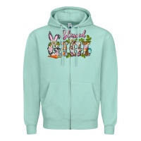 Seafoam blessed gigi easter Zipper Hoodie - BarkalooDesign