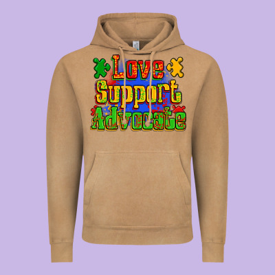 Love Support Advocate Vintage Hoodie Designed By Zillion Design Studio