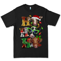 Black Christmas ho ho ho cow Premium Tee - BarkalooDesign