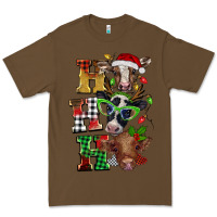 Cacao Christmas ho ho ho cow Premium Tee - BarkalooDesign