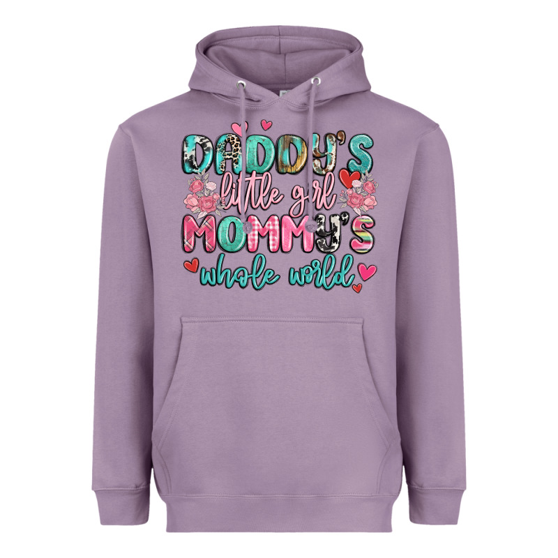 Daddy's Little Girl Mommy's Whole World Heavyweight Hoodie by MaliasSmallBusiness | Teevron