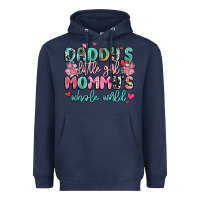 Navy daddy's little girl mommy's whole world Heavyweight Hoodie - MaliasSmallBusiness