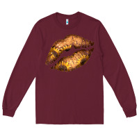 Burgundy Western Sunflower Lips Long Sleeve Tee - Bettercallsaul