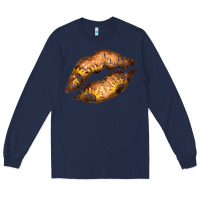 Navy Western Sunflower Lips Long Sleeve Tee - Bettercallsaul