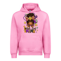 Fuchsia Pink mardi gras mama afro messy bun Urban Hoodie - texasbilliewilder