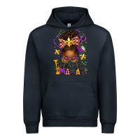Navy mardi gras mama afro messy bun Urban Hoodie - texasbilliewilder