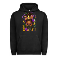 Pigment Black mardi gras mama afro messy bun Urban Hoodie - texasbilliewilder