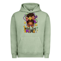 Pigment Oil Green mardi gras mama afro messy bun Urban Hoodie - texasbilliewilder