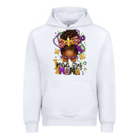 White mardi gras mama afro messy bun Urban Hoodie - texasbilliewilder