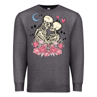 Charcoal Heather the lovers skeletons Premium Sweatshirt - MaliasSmallBusiness